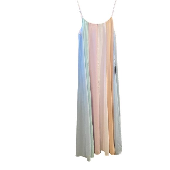 Lulus Days to Remember Pastel Stripe Maxi Dress-S-Fairycore Coastal Event NWT - Picture 2 of 10